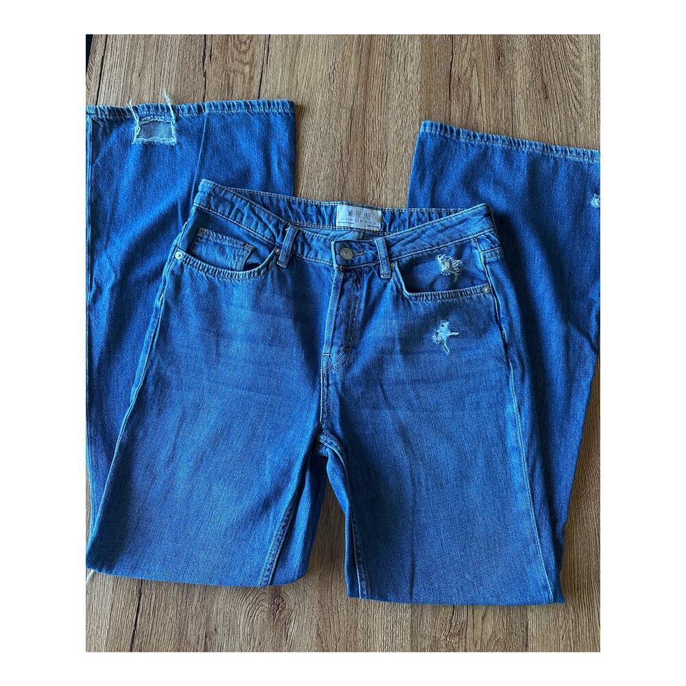 Free People Heritage Flare Medium Wash Mid Rise Jeans Size 27
